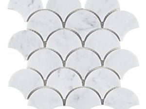 Dragon Scale Carrara 9.75 x 9.75